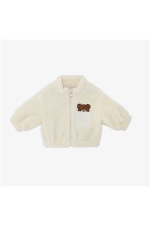 white polyester jacket FENDI KIDS | BUA093ARSKF0C00